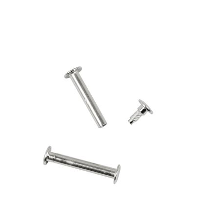 Tornillos para encuadernar con cabezal de inserción a presión, niquelados 30 mm