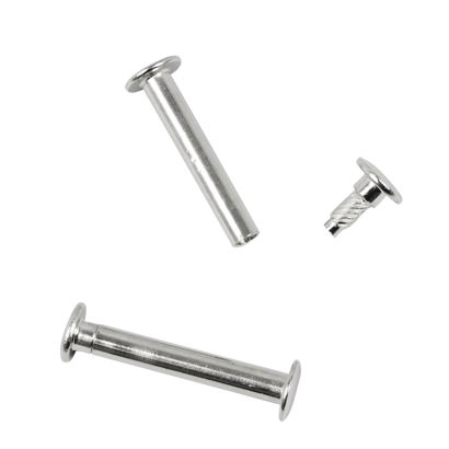 Tornillos para encuadernar con cabezal de inserción a presión, niquelados 33 mm