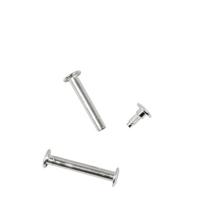 Tornillos para encuadernar con cabezal de inserción a presión, niquelados 34 mm