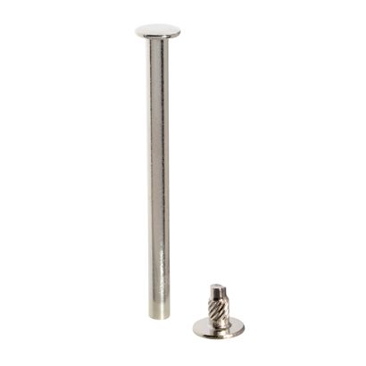 Tornillos para encuadernar con cabezal de inserción a presión, niquelados 60 mm