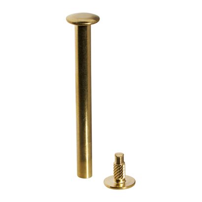 Tornillos para encuadernar con cabezal de inserción a presión, latonados 65 mm
