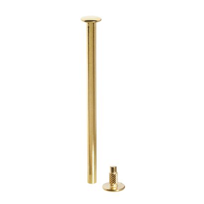 Tornillos para encuadernar con cabezal de inserción a presión, latonados 75 mm