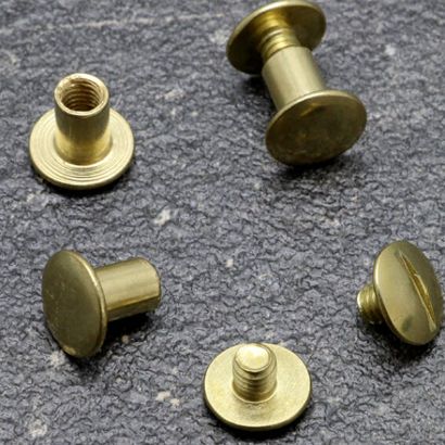 Tornillos para encuadernar, latonados null | 9 mm