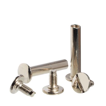 Tornillos para encuadernar, niquelados 