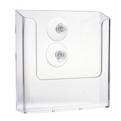 Portafolletos de pared con ventosas, poliestireno, transparente PTJ1, 1 x A5