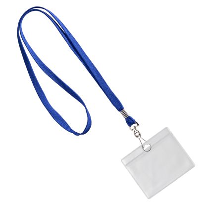 Porta tarjetas identificativas con lanyard formato horizontal | null | 86 x 54 mm