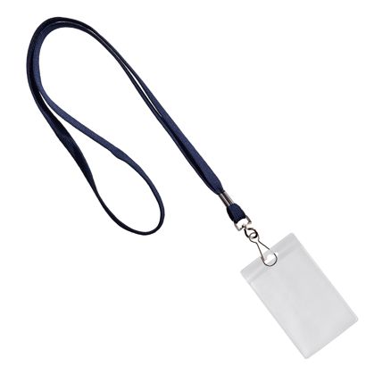 Porta tarjetas identificativas con lanyard formato vertical | null | 86 x 54 mm