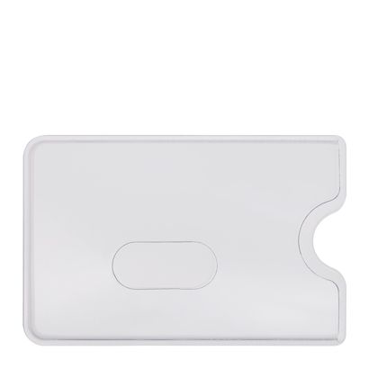 Fundas para tarjetas de crédito con troquelado de agujero oblongo, transparente transparente 