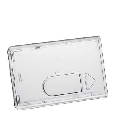 Fundas para tarjetas de crédito plástico duro con ranura pulgar null