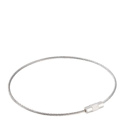 Conector de cable de acero con cierre giratorio, plateado paquete de 10 unidades (bolsa de cierre a presión) | 220 mm