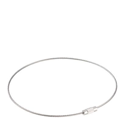Conector de cable de acero con cierre giratorio, plateado paquete de 10 unidades (bolsa de cierre a presión) | 300 mm