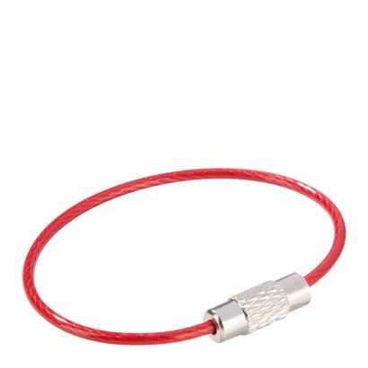 Conector de cable de acero con cierre giratorio, recubierto de color null | 110 mm