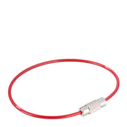 Conector de cable de acero con cierre giratorio, recubierto de color null | 150 mm