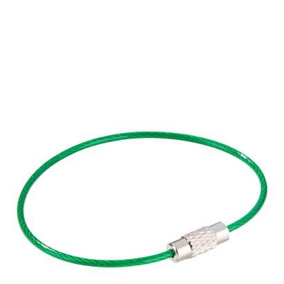 Conector de cable de acero con cierre giratorio, recubierto de color null | 150 mm