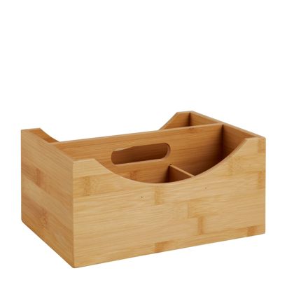 Organizador de escritorio madera con asa 