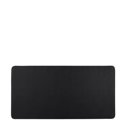 Alfombrilla escritorio de cuero sintético negro  | 80 x 40 cm 
