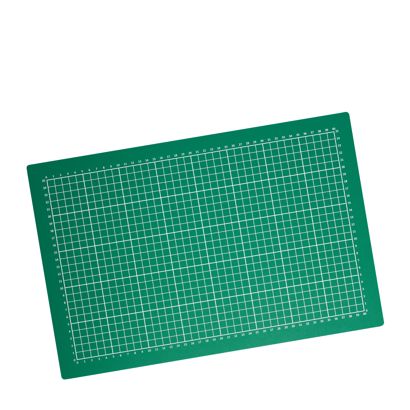 Tapete de corte, A3, 45 x 30 cm, superficie autocurativa, cuadrícula verde|negro 
