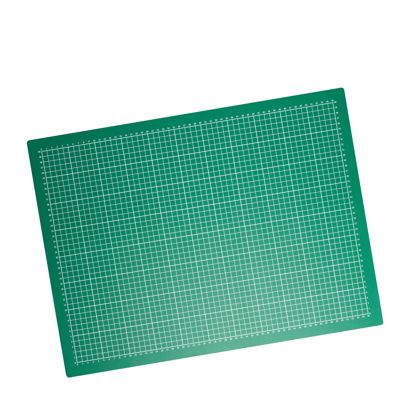 Tapete de corte, A2, 60 x 45 cm, superficie autocurativa, cuadrícula verde|negro 