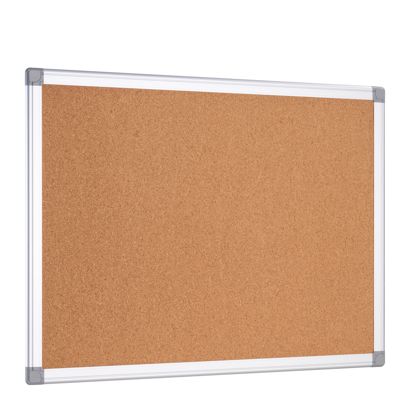 Tablero de corcho con marco de aluminio 60 x 45 cm