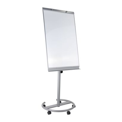 Flipchart con pizarra blanca, sobre ruedas 