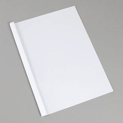 Carpetas térmicas para encuadernación A4, cartón de lino, 15 hojas, blanco  | 240 g/m² | 1.5 mm