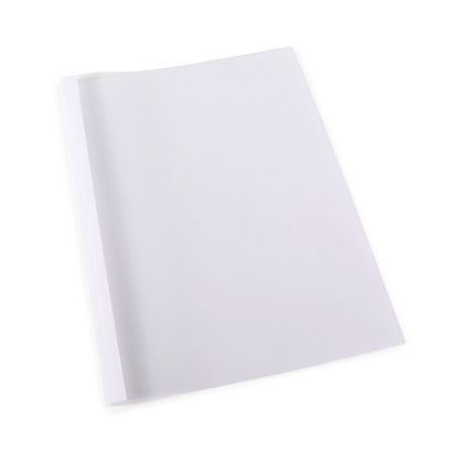 Carpetas térmicas para encuadernación A4, cartón de cuero, 40 hojas, blanco  | 240 g/m² | 4 mm