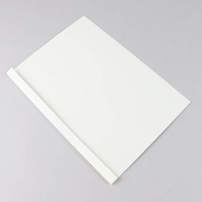Carpetas térmicas para encuadernación A4, carton de alto brillo, 40 hojas, blanco 4 mm