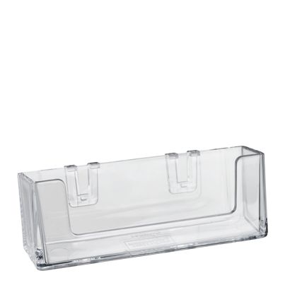 Porta tarjetas de visita Clip, 1 compartimento, formato horizontal, poliestireno, Taymar 
