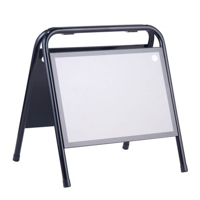 Caballete publicitario de acero A3 STEEL-STOP, horizontal 