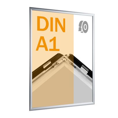 Marco abatible para contenido A1, aluminio, autoadhesivo 