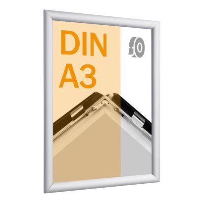 Marco abatible A3, autoadhesivo plata  | En inglete 