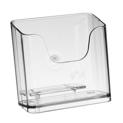 Portafolletos, poliestireno, transparente PTXE 1 x A6  | Formato vertical 