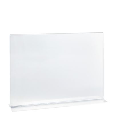 Soporte expositor en T, metacrilato formato horizontal | A4