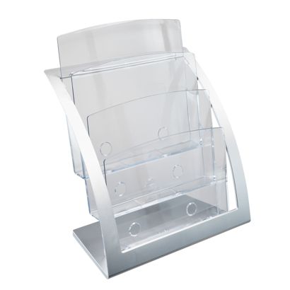 Portafolletos, poliestireno/ ABS, transparente PTXB 3 x null | A4