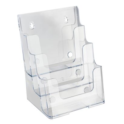 Portafolletos de pared/de pie, poliestireno, transparente PTXC 3 x A5 