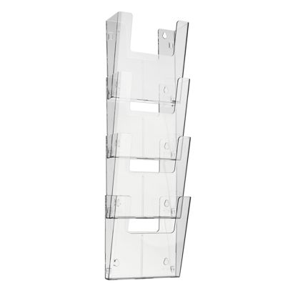 Portafolletos de pared, poliestireno, transparente PTXK formato vertical | A4