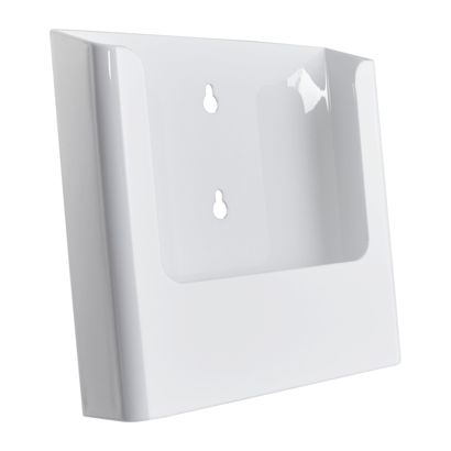 Portafolletos de pared, poliestireno, transparente PTXD, 1 x A5  | blanco 