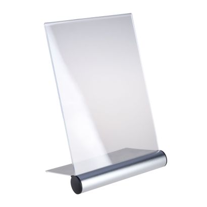 Soporte expositor en L con base de aluminio A5