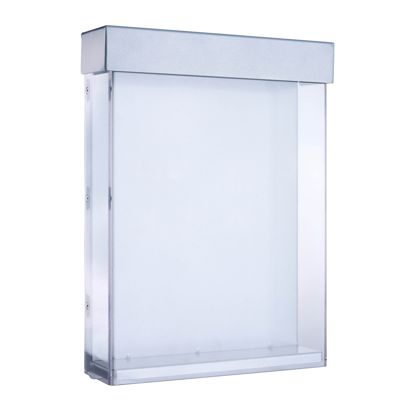 Portafolletos impermeable con tapa, Indisplay Shieldbox, altamente resistente A4