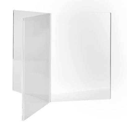 Porta menú, metacrilato, 3 caras,  A6 