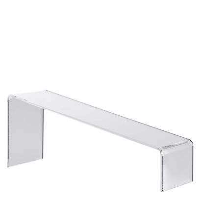 Expositor puente, metacrilato, transparente, inclinado 225 x 45-90 x 70 mm 