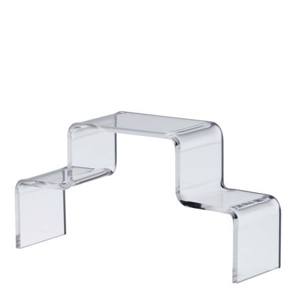 Expositor escalera, metacrilato null | 175 x 90 x 50 mm | de doble cara