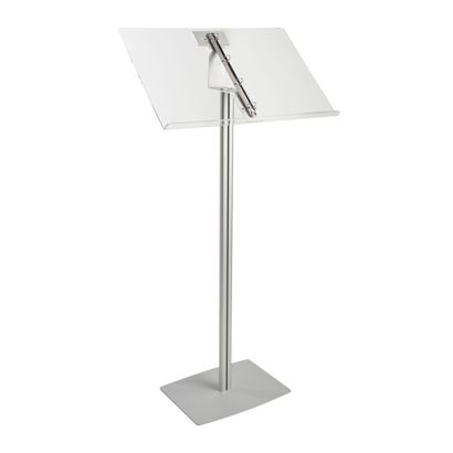 Porta menú con anillas, 2 x A4, plata 