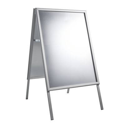 Caballete publicitario A1 SOLID-STOP Pro, 32 mm, esquinas en inglete, junta null