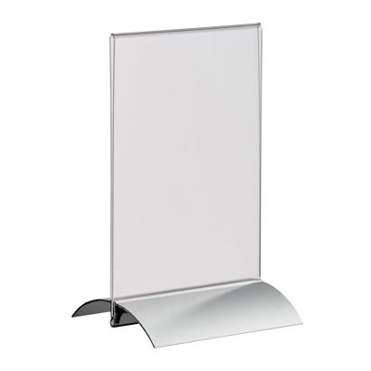 Soporte expositor en T con base de sujeción de aluminio formato vertical | A6