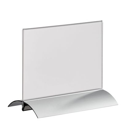 Soporte expositor en T con base de sujeción de aluminio formato horizontal | A6