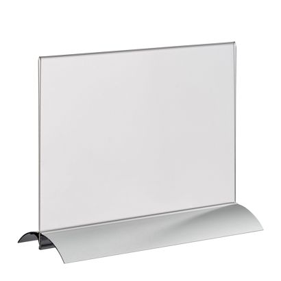 Soporte expositor en T con base de sujeción de aluminio formato horizontal | A5