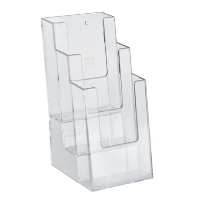 Portafolletos, poliestireno, formato vertical, Taymar 3 x 1/3 A4