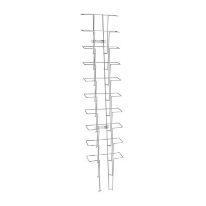 Portafolletos de pared JACKSON de alambre, metal, plata 10 | formato vertical | A4
