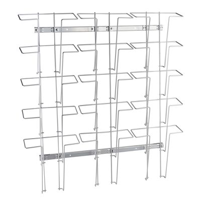 Portafolletos de pared JACKSON de alambre, metal, plata 15 | formato vertical | A4